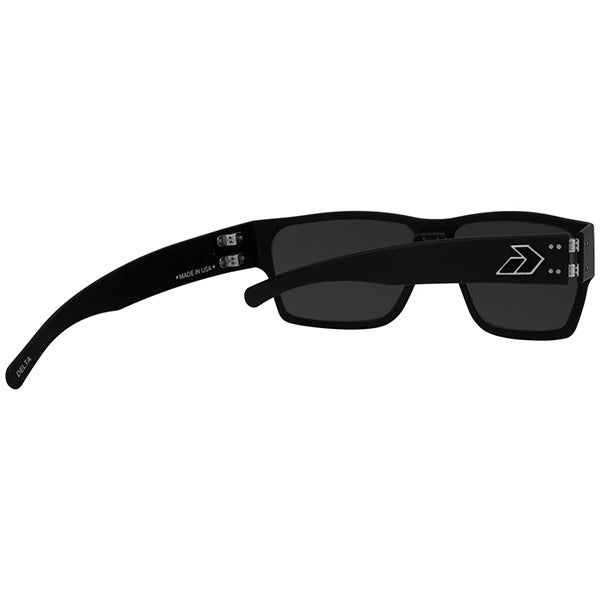 GATORZ Sonnenbrille DELTA polarisiert (Matte Black / Smoke Polarized w/ Chrome Mirror)