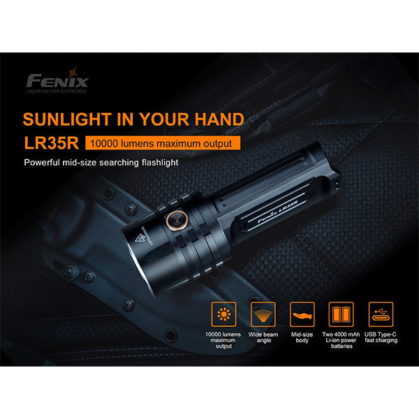 LED Taschenlampe, LR35R, 10'000 Lumen (inkl. Akkus)