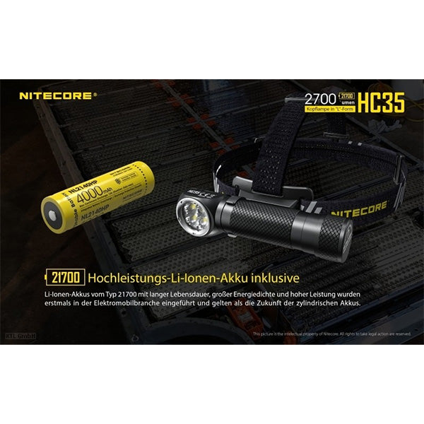 NITECORE LED-STIRNLAMPE HC35 - 2'700 Lumen, inkl. Akku