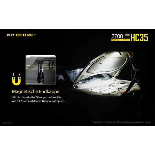 NITECORE LED-STIRNLAMPE HC35 - 2'700 Lumen, inkl. Akku