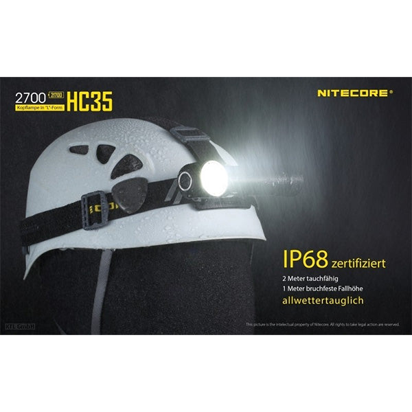 NITECORE LED-STIRNLAMPE HC35 - 2'700 Lumen, inkl. Akku