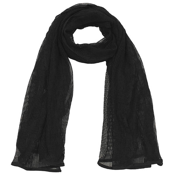 Foulard filet HDT, noir, 190 x 90cm 