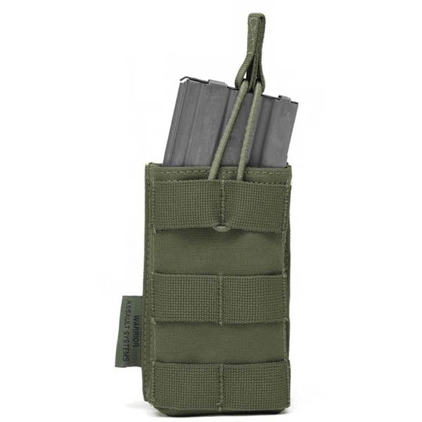 Pochette pour magazines Single MOLLE Open M4 5.56 Mag / Bungee Retention 1 Mag, OD vert