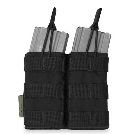 Pochette pour magazines Double MOLLE Open M4 5.56mm Mag / Bungee Retention-2 Mag, noir