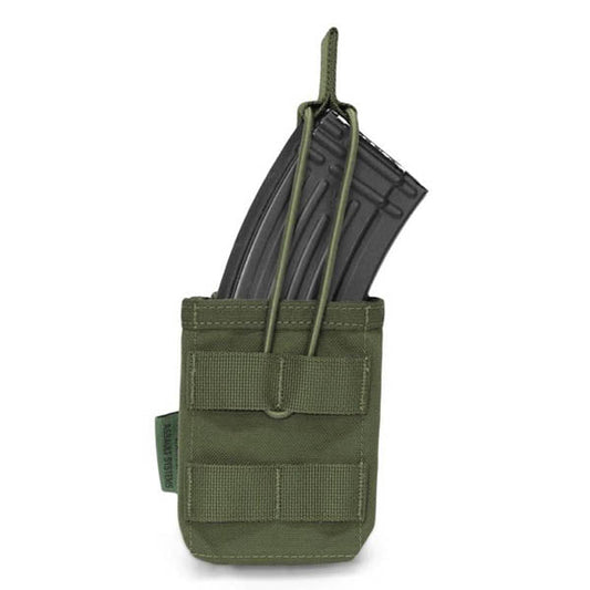 Single MOLLE Open AK 7,62 mm Mag / Bungee Retention - 1 Mag, OD vert