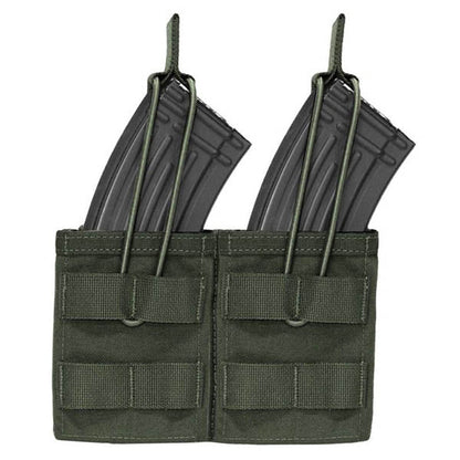 Double MOLLE Open AK 7.62mm Mag / Bungee Retention- 2 Mag, OD green