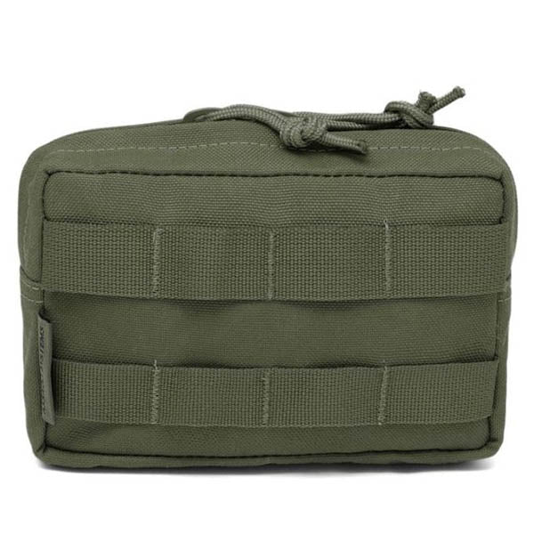 Small Horizontal MOLLE Pouch Zipped, OD green