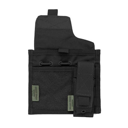 Large Admin Panel with MOLLE Pistol / Torch Pouch, black