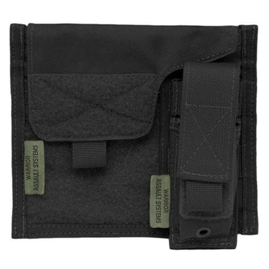 Grand panneau d'administration avec pochette pour pistolet/torche MOLLE, noir