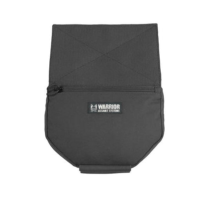 Laser Cut Drop Down Velcro Utility Pouch, black