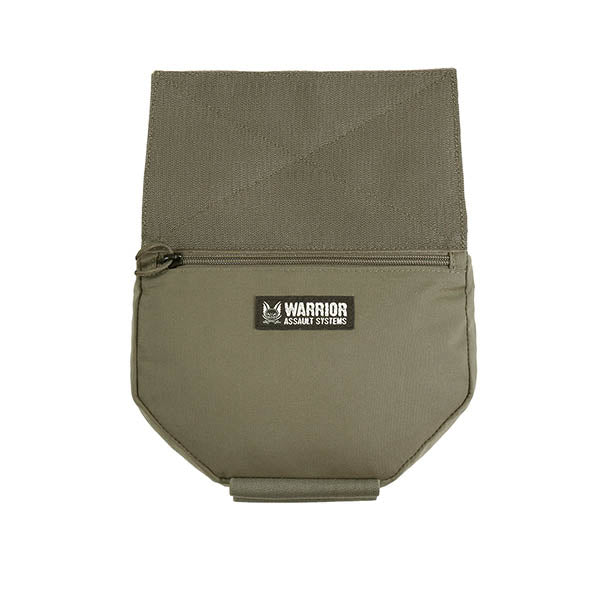 Laser Cut Drop Down Velcro Utility Pouch, ranger green