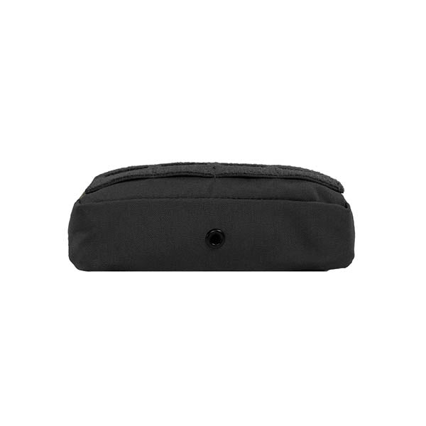 Petite pochette utilitaire horizontale découpée au laser, noire