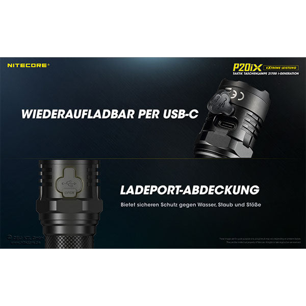 lampe de poche tactique LED P20iX, 4 000 lumens, batterie incluse