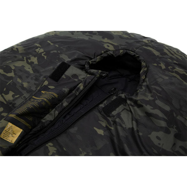 Kunstfaserschlafsack DEFENCE 4, multicam/black, Grösse M, Reissverschluss mittig