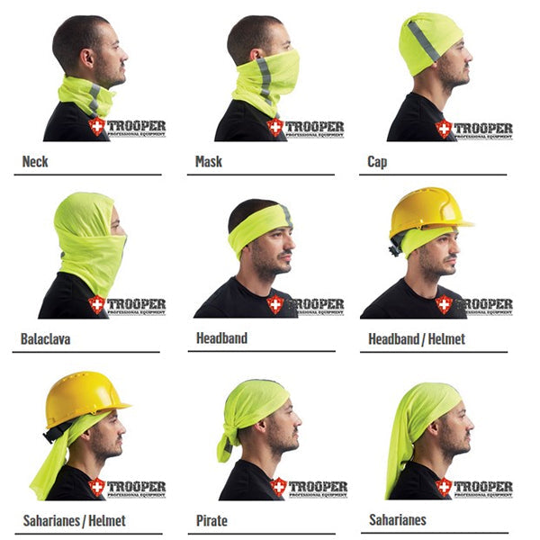 BUFF PROFESSIONAL, COLD Protection Neckwear, POLAR Reflective, yellow fluor