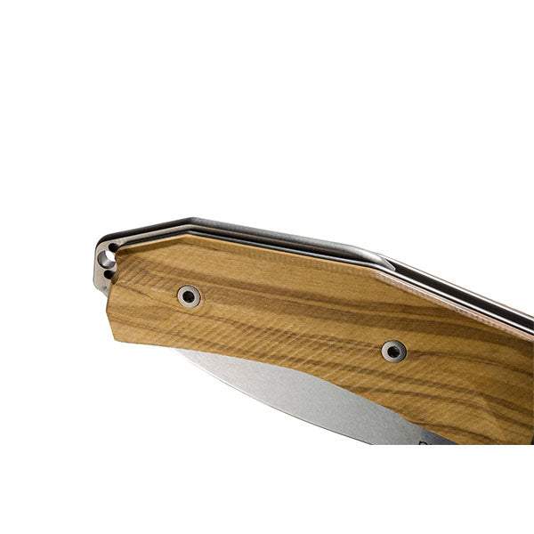 Klappmesser KUR WOOD, Oliven-Holz (PVD & Stone Washed)