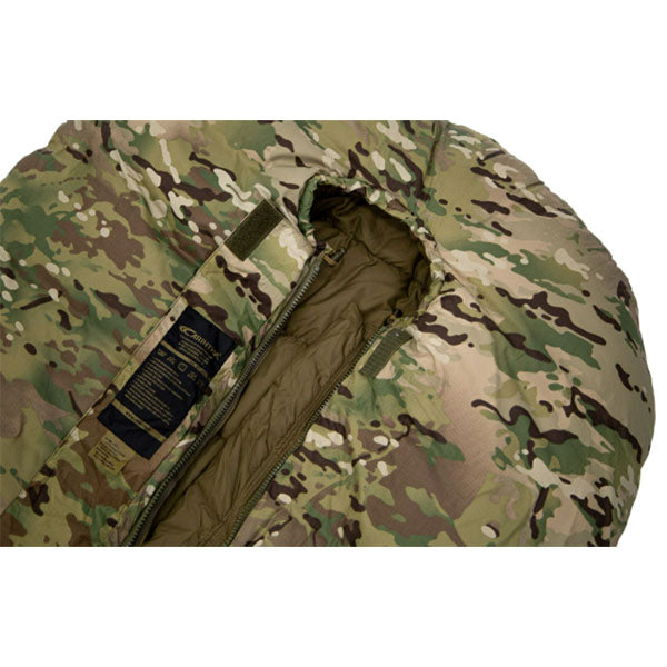 Sac de couchage en fibres synthétiques DEFENSE 4, multicam, taille L, fermeture éclair au milieu