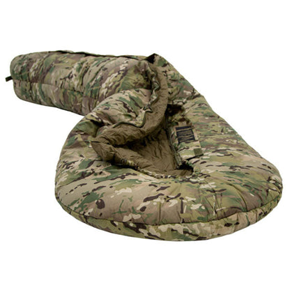 Sac de couchage en fibres synthétiques DEFENSE 4, multicam, taille L, fermeture éclair au milieu