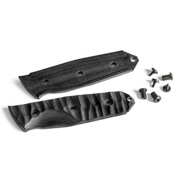 Couteau tactique TB-OUTDOOR MARAUDEUR G10, bord dentelé, noir