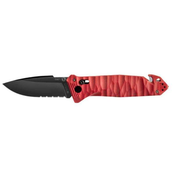 TB-OUTDOOR Klappmesser CAC S200, Wellenschliff, G10, red