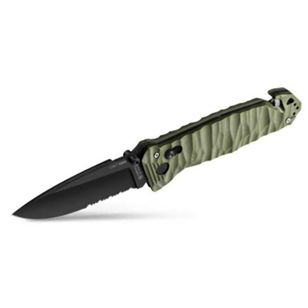 TB-OUTDOOR Klappmesser CAC S200, Wellenschliff, G10, khaki