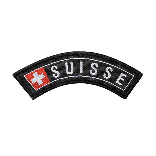 Insigne velcro Insigne de nationalité de l'armée SUISSE, brodé, noir