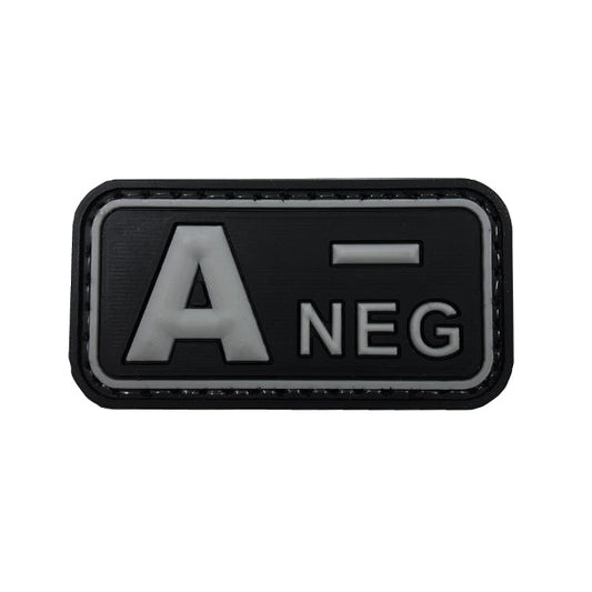 Morale Patch BLUTGRUPPE A- NEG, black/grey