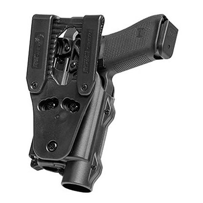 Holster niveau III, RAPID FORCE Glock 17/19/22/23/19X/45 (optique couverte, compatible lampe d'arme) 