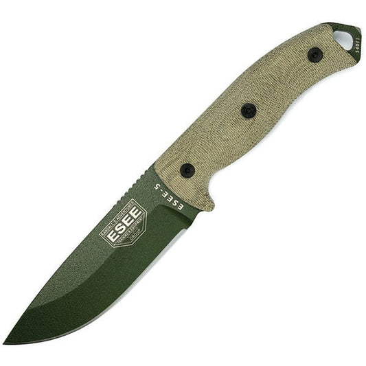 Survivalmesser MODEL 5 FIXED BLADE CANVAS, Glattschliff