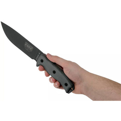 Couteau de survie MODÈLE 6 TACTICAL GREY, meulage lisse