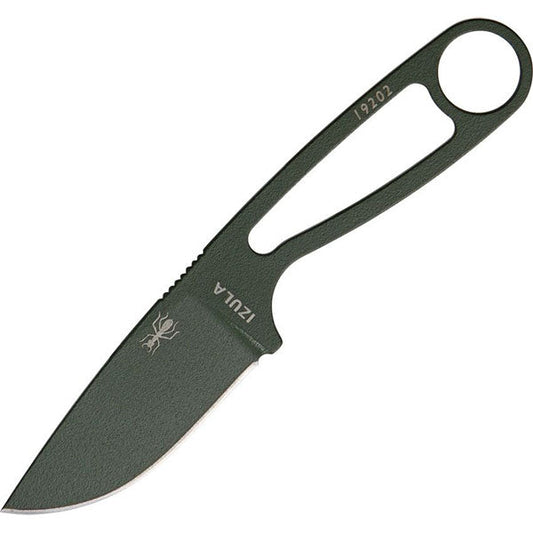 Neck-Knive IZULA, Glattschliff, OD green