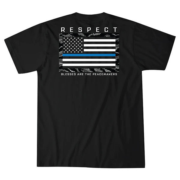 T-shirt RESPECT PEACEMAKERS, noir