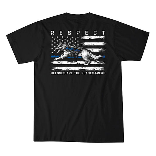 T-shirt K9 RESPECT, noir