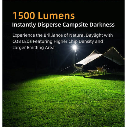 Lampe de camping LED WL3, 1 500 lumens (batterie incluse), beige