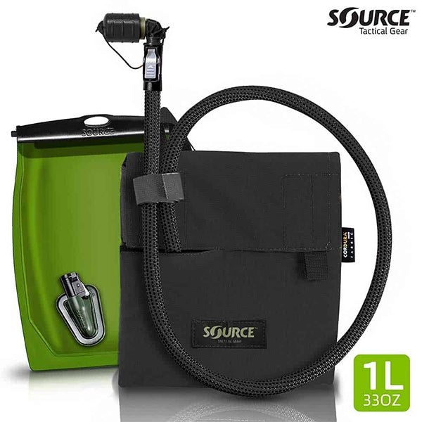 SOURCE, taktische Trinktasche KANGAROO 1L, black