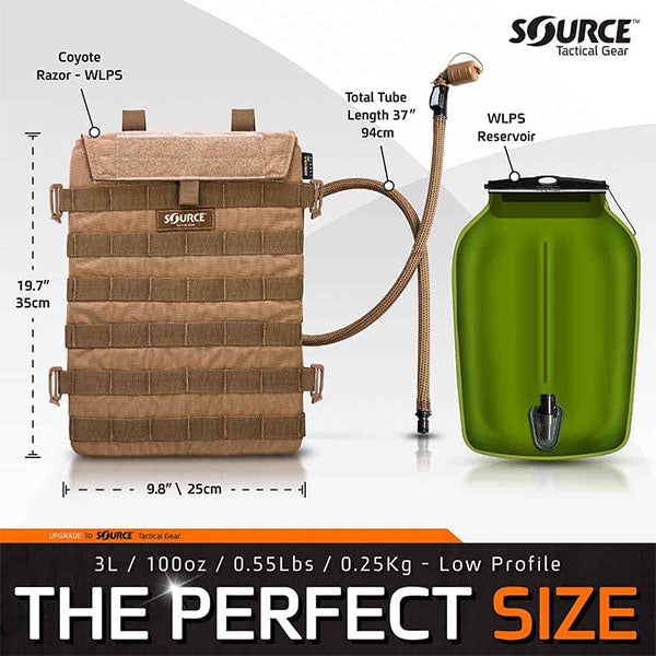 SOURCE, taktische Trinktasche RAZOR 3L, coyote