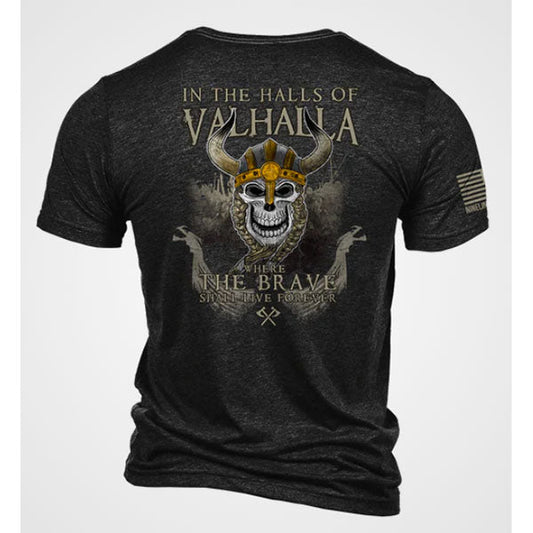 T-Shirt VALHALLA, charcoal black 