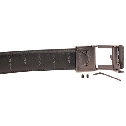 Ceinture pour pistolet BLACK LEATHER GUN BELT X3, noir