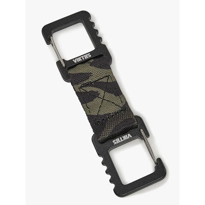 Keychain DOUBLE SPRINGLOCK, black camo