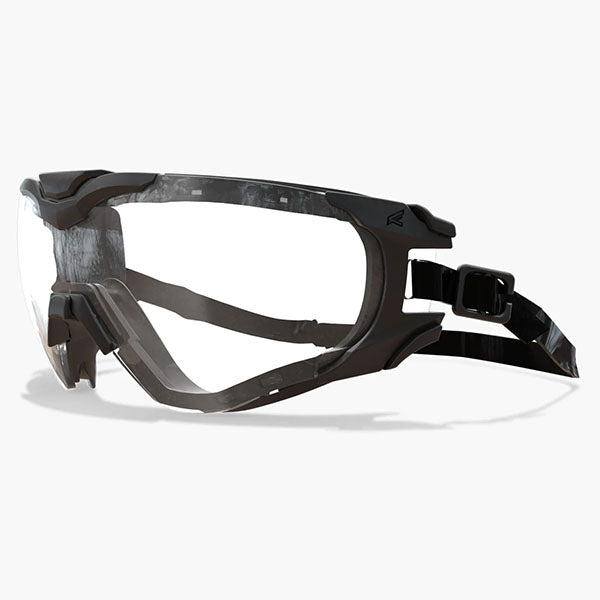 Lunettes SUPER 64, monture noire, lentille pare-vapeur transparente (XSS611-OTG)