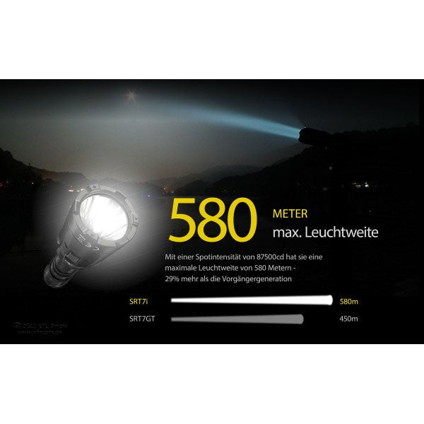 taktische LED-Taschenlampe SRT7i, 3'000 Lumen, inkl. Akku