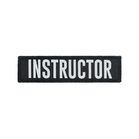 Badge Velcro INSTRUCTEUR, 25x100mm, blanc