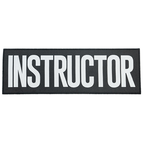 Badge Velcro INSTRUCTEUR, 100x300mm, blanc