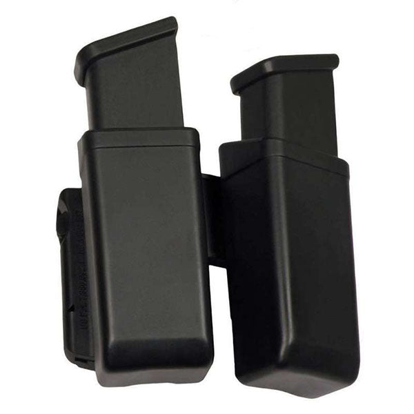 étui double en plastique LUGER pour chargeurs d'armes à double rangée 9mm, noir