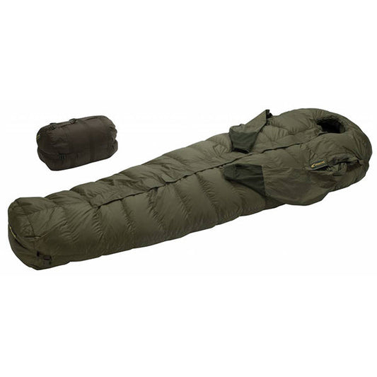 Sac de couchage en duvet SURVIVAL DOWN 1000, olive, fermeture éclair centrale