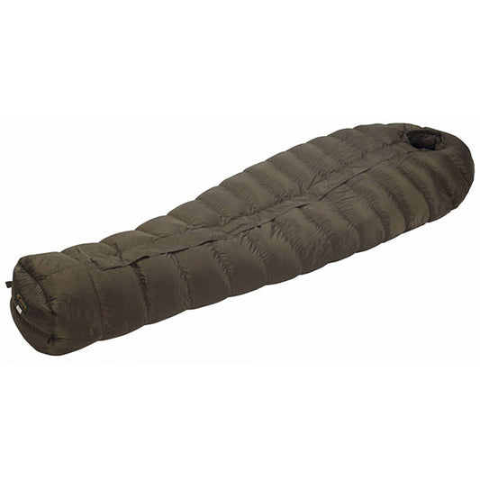 Sac de couchage en duvet XP DOWN 1000, olive, taille M, fermeture éclair au milieu