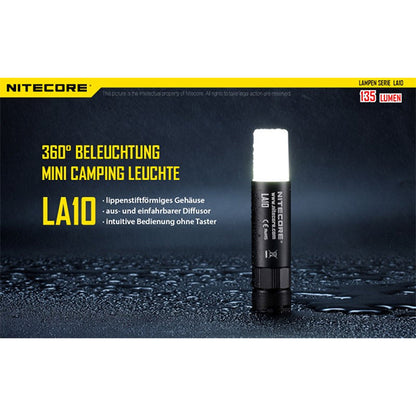 LAMPE DE POCHE LED NITECORE LA10 - 135 lumens (sans batterie)