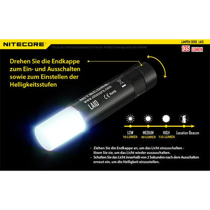 LAMPE DE POCHE LED NITECORE LA10 - 135 lumens (sans batterie)