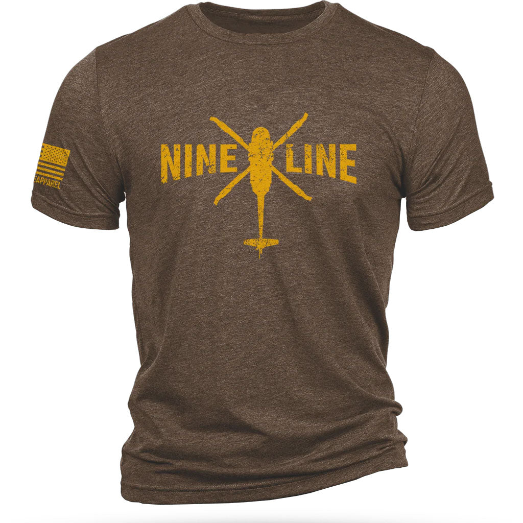 T-shirt Nine Line Helo, marron