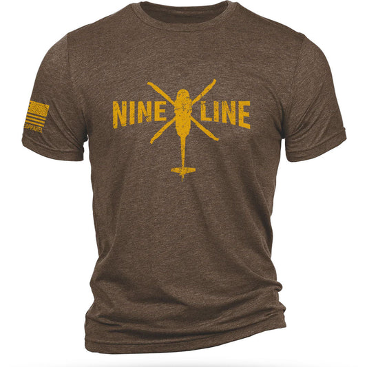 T-shirt Nine Line Helo, marron